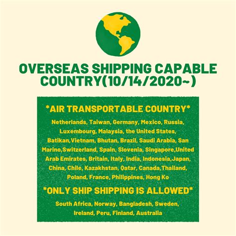 Overseas Shipping Capable Country