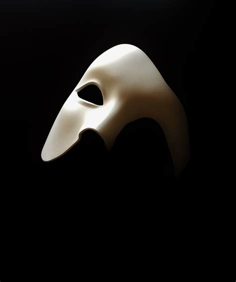 White Phantom Of The Opera Mens Mask For Masquerade Balls