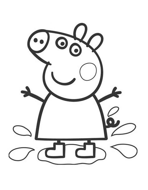 Her favorite activities include playing dress ups, playing with her teddy bear and because she is a pig, she loves mud puddles. Peppa Pig coloring pages to print for free and color