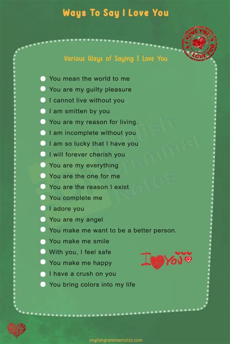 ways to say i love you various ways and creative ways of saying i love you english grammar