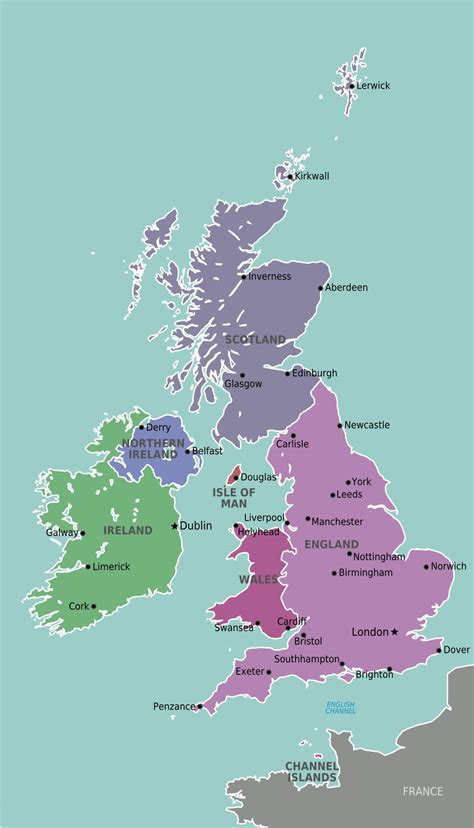 Carte Régions Royaume Uni Couleur Carte Des Régions Du Royaume Uni En