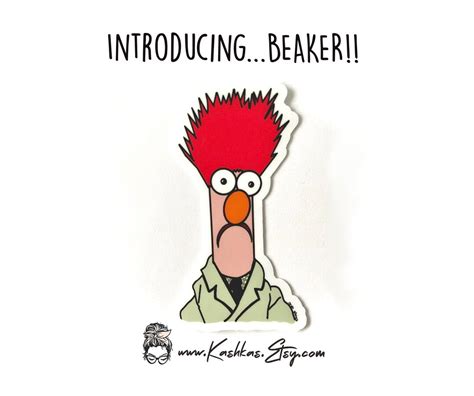 Beaker Sticker Muppet Inspired Vinyl Sticker Beaker Muppet Etsy