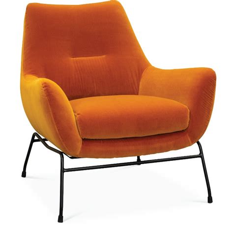 Plus, it's available in multiple color options, so you can easily match it to both vibrant and neutral color palettes. Mid-Century Modern Amber Orange Accent Chair - Falkirk ...