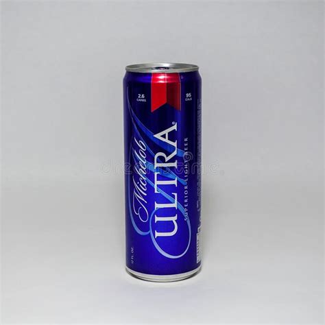 An Isolated Can Of Michelob Ultra Beer On A White Background Editorial