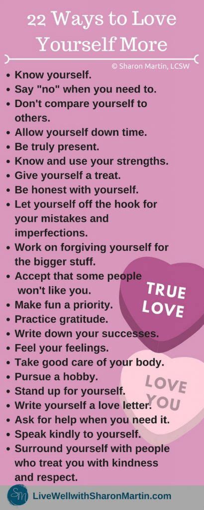 how to love yourself 22 simple ideas live well with sharon martin 2022