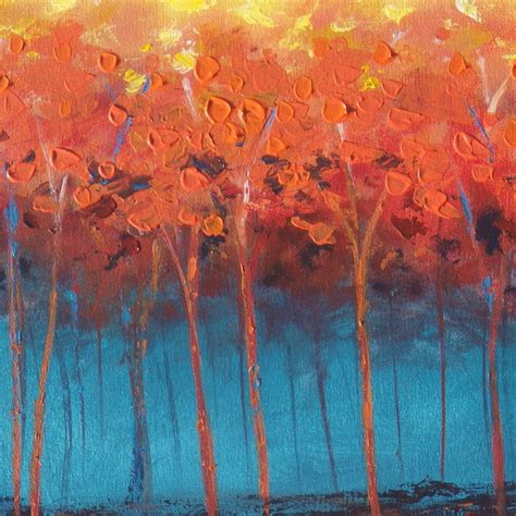 Fall Painting Abstract Landscape Painting Tree Painting Etsy