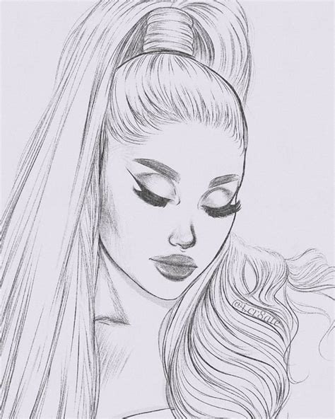 Dibujos Para Colorear De Ariana Grande Drawing Ariana Grande Dibujo