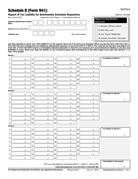 Our Editable Form For Form 941 Schedule B Is Your Good Luck