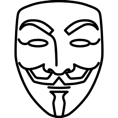 V For Vendetta Mask Coloring Pages Sketch Coloring Page