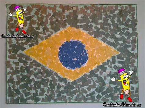 Cantinho Educativo Bandeira TÉcnica Do Mosaico Mosaico Mosaicos