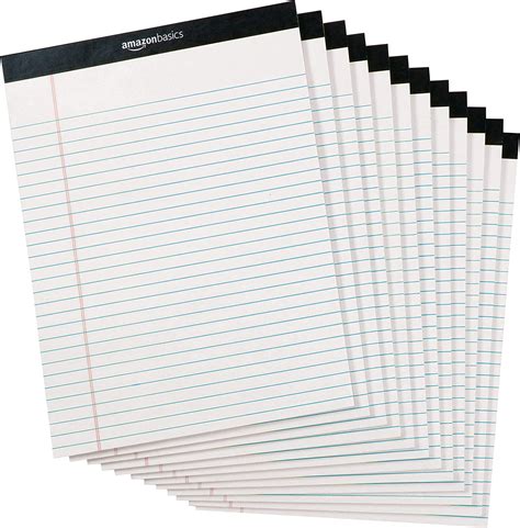 Amazon Basics Legalwide Ruled 8 12 By 11 34 Legal Pad White 50