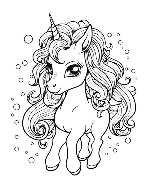 WhimsyQuest: Free Cartoon Unicorn Coloring Page | Free Coloring Adventure