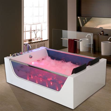 Hydromassage corner whirlpool bath tub 2 person hot tub freestanding massage bathtub. Luxury Whirlpool Bath 20 Jacuzzi Massage Jets Shower SPA 2 ...
