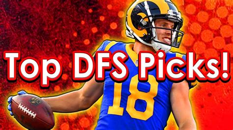 Nfl Draftkings Picks Fanduel Picks Week 10 Dfs Picks Youtube