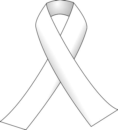 White Ribbon Public Domain Vectors