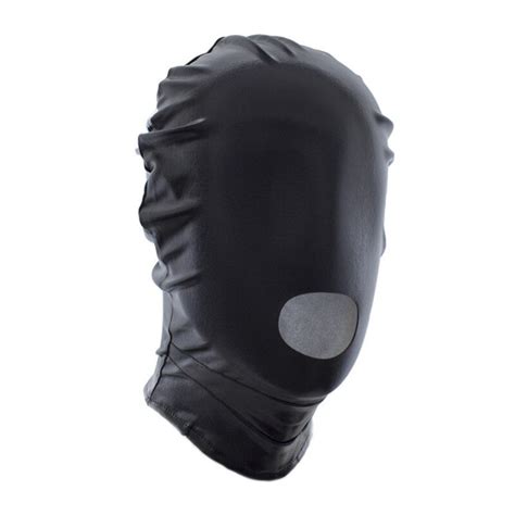 20pcslot Open Mouth Bondage Light Patent Leather Fetish Mask Hood