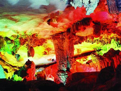 The Interior Of Guilin Crown Cave Mysterious Places Guilin Photo