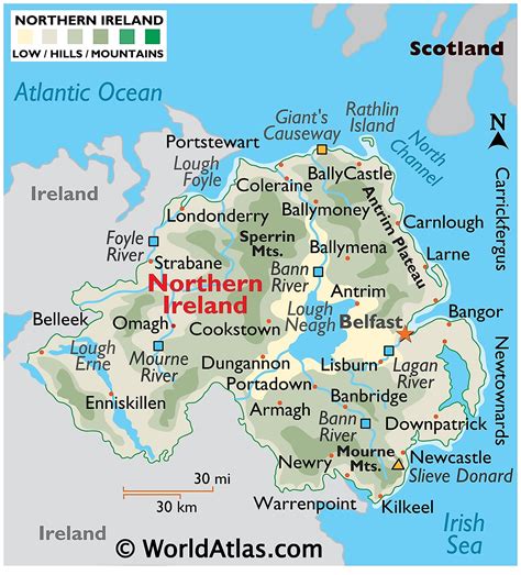 Northern Ireland Maps And Facts World Atlas