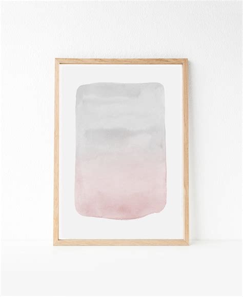 Blush Pink And Grey Abstract Art Printable Art Printable Etsy