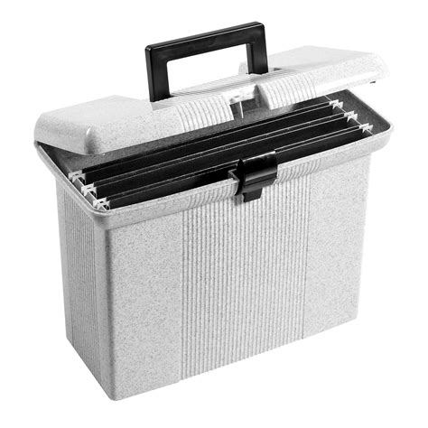 Oxford Portfile Portable File Box Granite 11 H X 14 W X 6 12 D