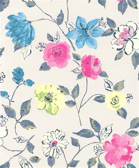 Free Download Bold Floral By Galerie Teal Wallpaper Direct 1000x1215