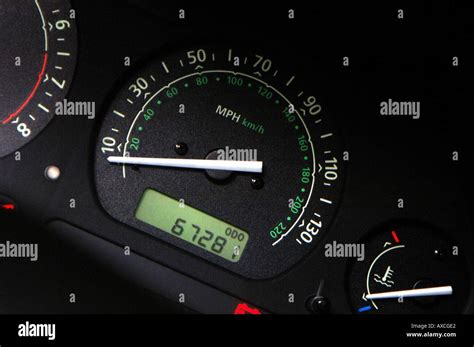 Speedometer And Odometer Reading 67000 Miles Stock Photo Alamy