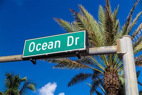 218 Street Sign Famous Street Ocean Drive Miami Stock Photos Free