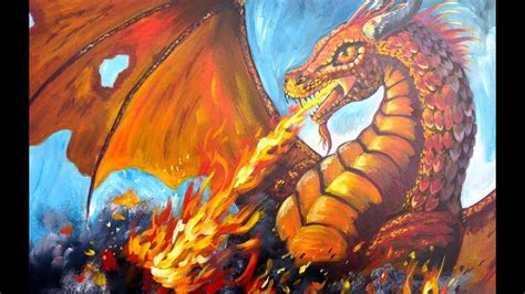 Dragon Fire Time Lapse Acrylic Painting The Art Sherpa Theartsherpa