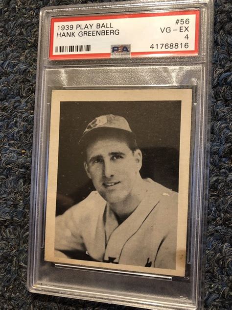Auction Prices Realized Baseball Cards 1939 Play Ball Hank Greenberg