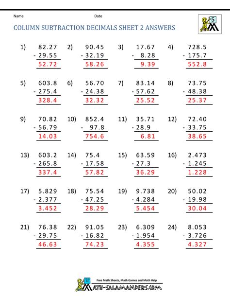 Multiplication Patterns With Decimals Worksheets Each Worksheet Has 8