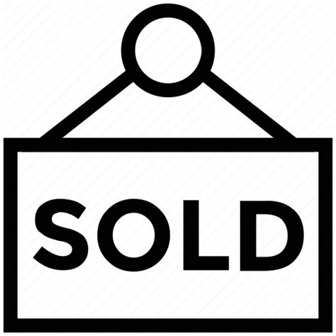 Real Estate Signboard Sold Sold Sign Icon