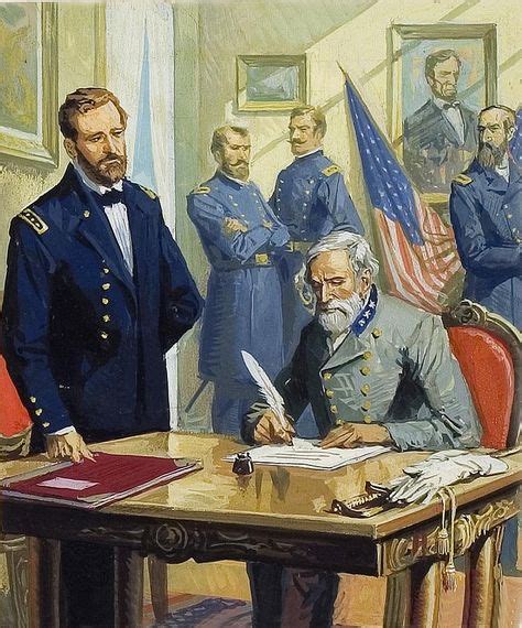 General Ulysses Grant Accepting The Surrender Of General Lee At