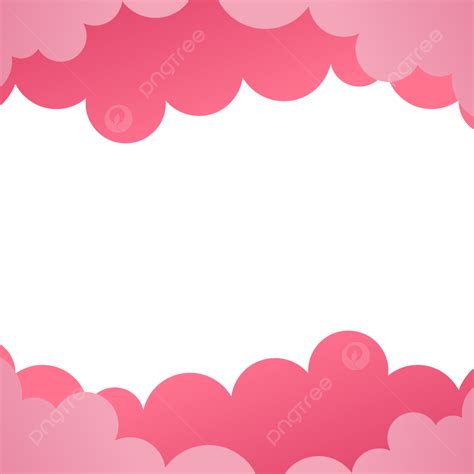 Gambar Bingkai Awan Merah Muda Modern Merah Jambu Awan Awan Merah