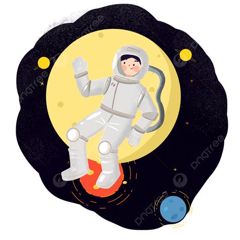 Astronautas Do Dia Lunar Voando No Espaço Material Png Png Alunagem