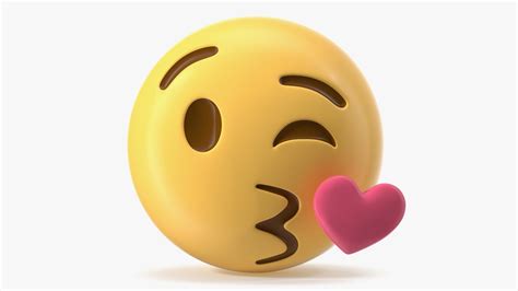 Blowing Kiss Emoji 3d Model Turbosquid 1870618