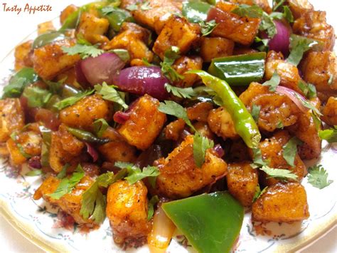 Chilly Paneer Dry Tasty Appetite