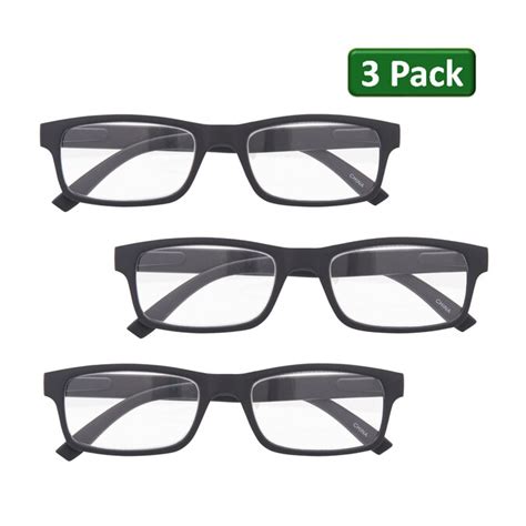 hillman 3 pack reading glasses retro black 2 0 magnification in the sunglasses and glasses