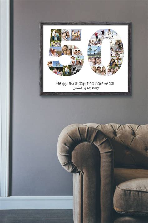 Personalized 50th Birthday Photo Collage T 50th Anniversary Ts