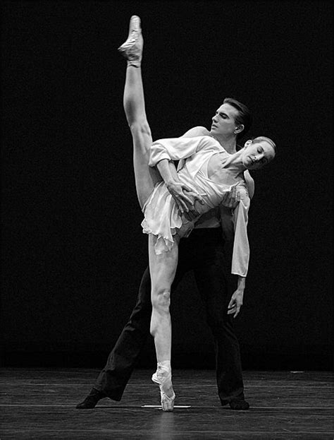 Ballerina Ballet Black And White Couple Dance Ballet Black And