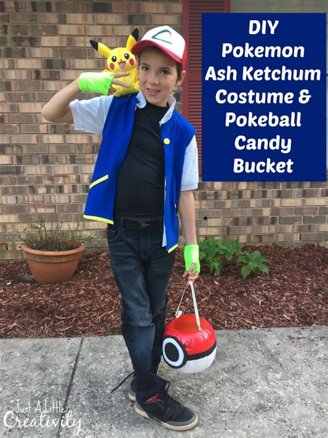 There are also have plus size costumes! DIY Pokemon Ash Ketchum Costume & Pokeball Candy Bucket