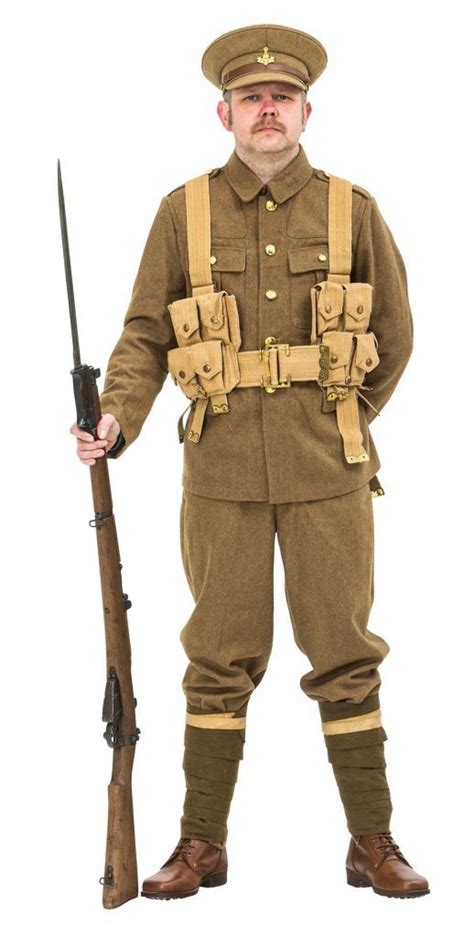 Ww1 British Army Soldiers Uniform 1914 Including Webbing The History