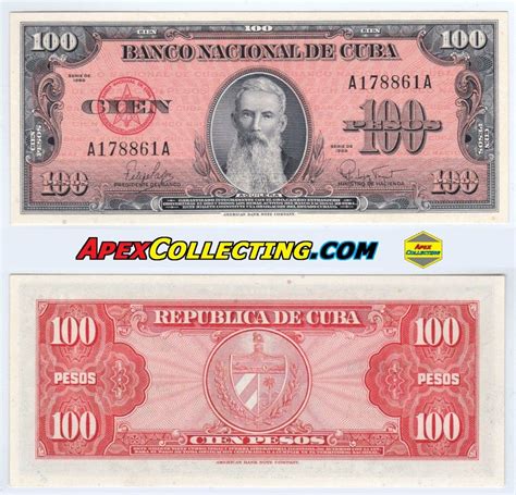 🇨🇺🇨🇺🇨🇺 Not For Sale Series 1959 Cuba 100 Pesos Crisp And Uncirculated