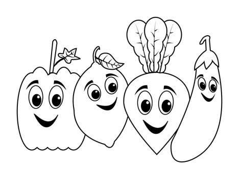 vegetable coloring pages  preschoolers toddlers