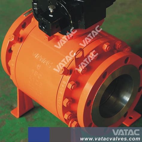 Forged Steel Trunnion Ball Valve Rf Ends With Gear Operated China