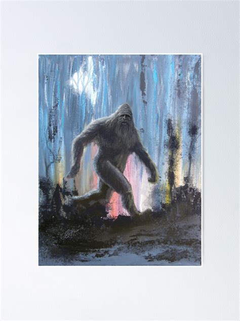 Bigfoot At Twilight Sasquatch Art Poster For Sale By Cagdesigns