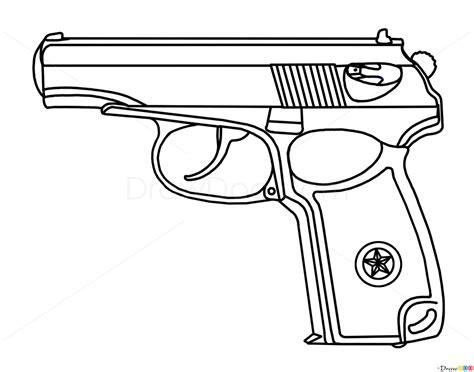 How To Draw Makarov Pistol Guns And Pistols How To Draw Drawing