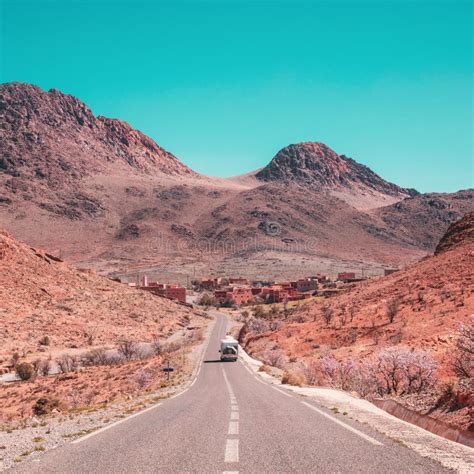 African Road In Desert Landscape Stock Photo Image Of Desert