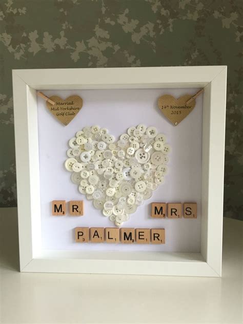 Check spelling or type a new query. Wedding gift - Personalised button art | Diy wedding gifts ...