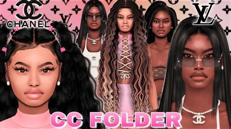 Summer Black Girl Cc Folder And Sim Download Hair Edges