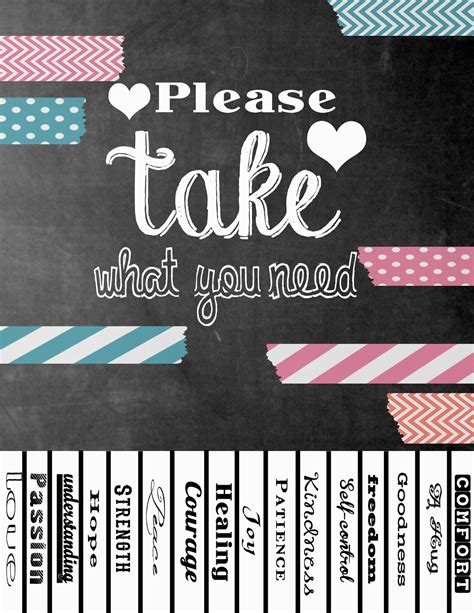 7 Best Images Of Take What You Need Printable Take What You Need
